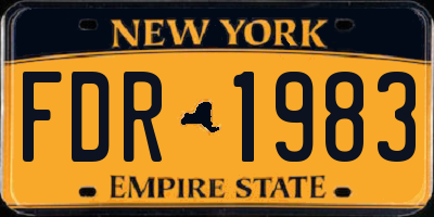 NY license plate FDR1983