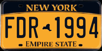 NY license plate FDR1994