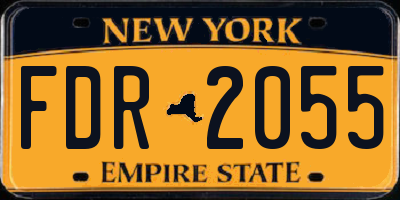 NY license plate FDR2055