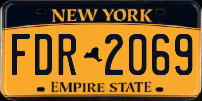 NY license plate FDR2069