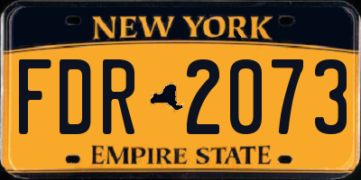 NY license plate FDR2073
