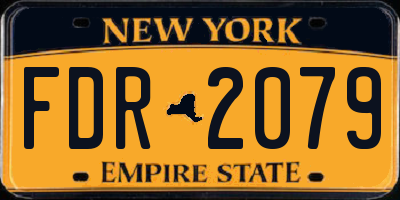 NY license plate FDR2079
