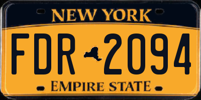 NY license plate FDR2094