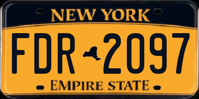 NY license plate FDR2097
