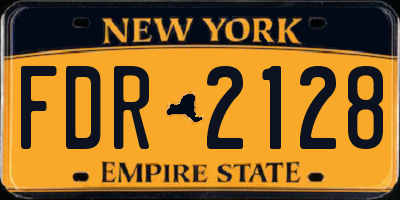 NY license plate FDR2128