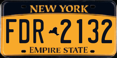 NY license plate FDR2132