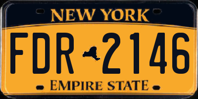 NY license plate FDR2146
