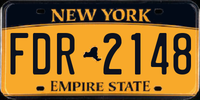 NY license plate FDR2148