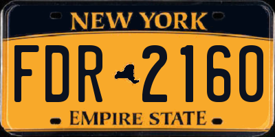NY license plate FDR2160