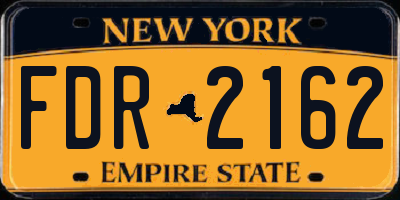 NY license plate FDR2162