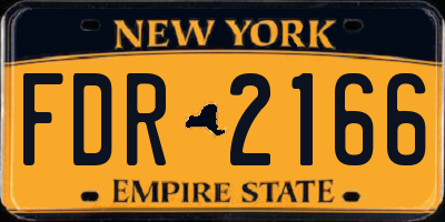 NY license plate FDR2166