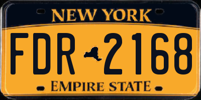NY license plate FDR2168