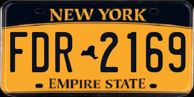 NY license plate FDR2169