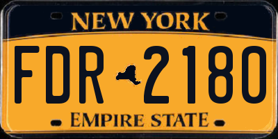 NY license plate FDR2180