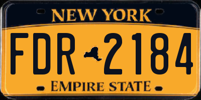 NY license plate FDR2184