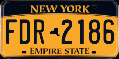 NY license plate FDR2186