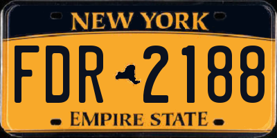 NY license plate FDR2188
