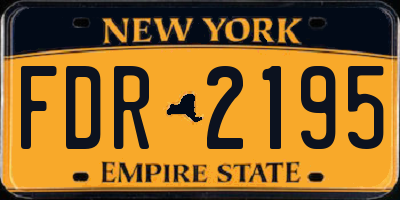 NY license plate FDR2195