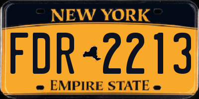 NY license plate FDR2213
