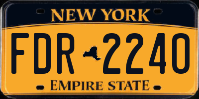 NY license plate FDR2240