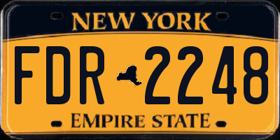 NY license plate FDR2248