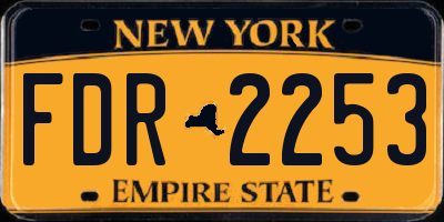 NY license plate FDR2253