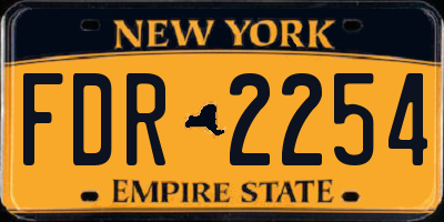 NY license plate FDR2254