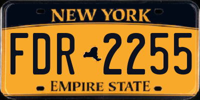 NY license plate FDR2255