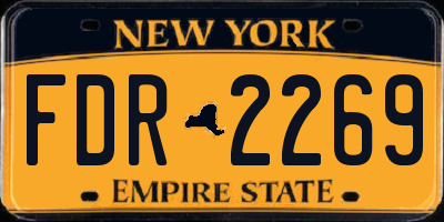 NY license plate FDR2269