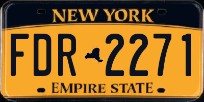 NY license plate FDR2271