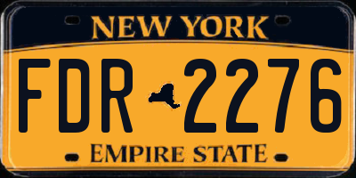 NY license plate FDR2276