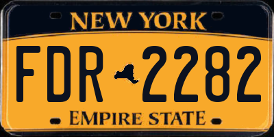 NY license plate FDR2282