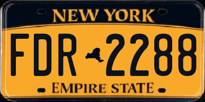 NY license plate FDR2288