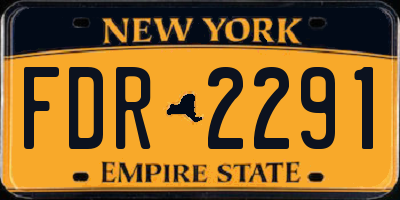 NY license plate FDR2291