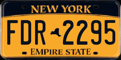 NY license plate FDR2295