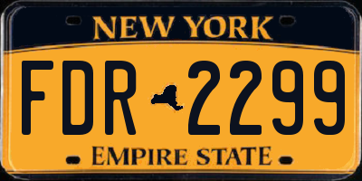 NY license plate FDR2299