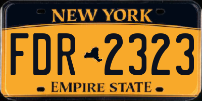 NY license plate FDR2323