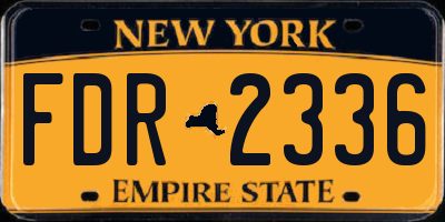 NY license plate FDR2336