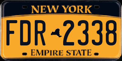 NY license plate FDR2338