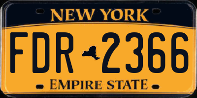 NY license plate FDR2366