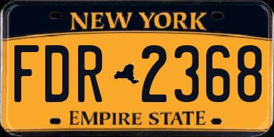 NY license plate FDR2368