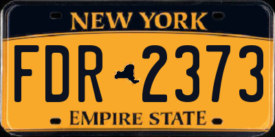 NY license plate FDR2373