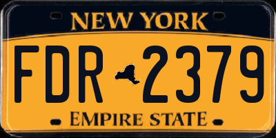 NY license plate FDR2379