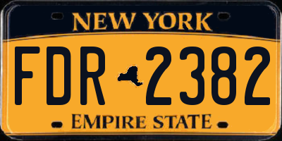 NY license plate FDR2382