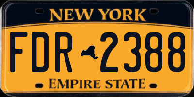 NY license plate FDR2388