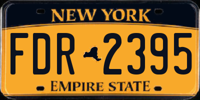 NY license plate FDR2395