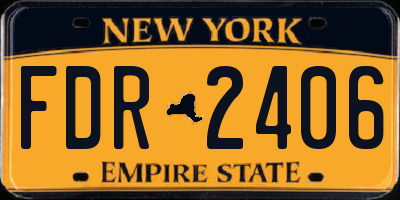 NY license plate FDR2406