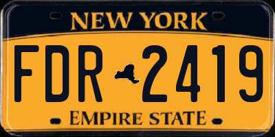 NY license plate FDR2419