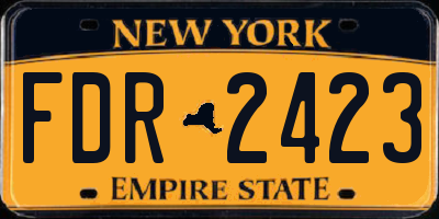 NY license plate FDR2423