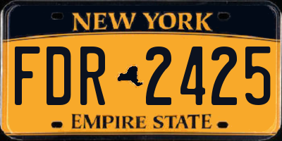 NY license plate FDR2425